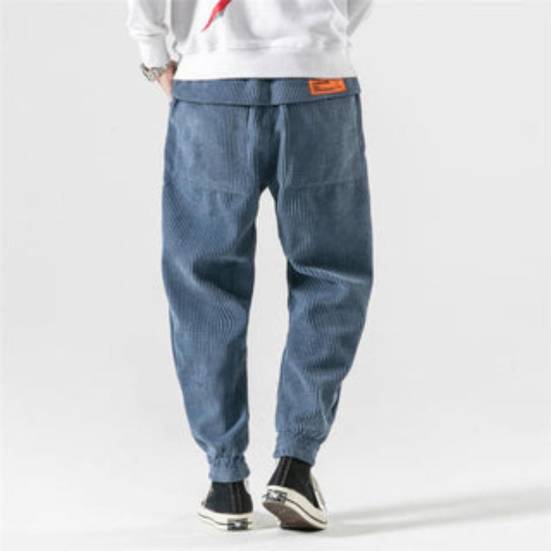 Men’s Relaxed Fit Drawstring Pants with Side Pockets