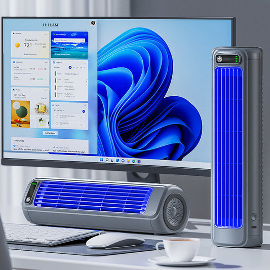 Portable Rechargeable Air Cooler Fan with Wall or Desk Mount