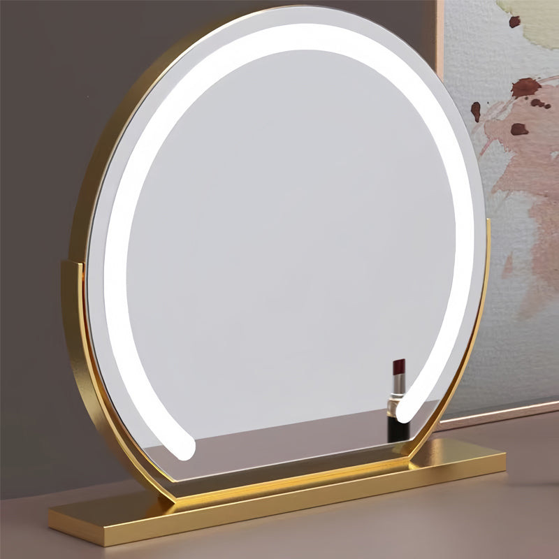 LumiReflect Pro – LED Desktop Vanity Mirror with Smart Touch Control & 360° Rotation