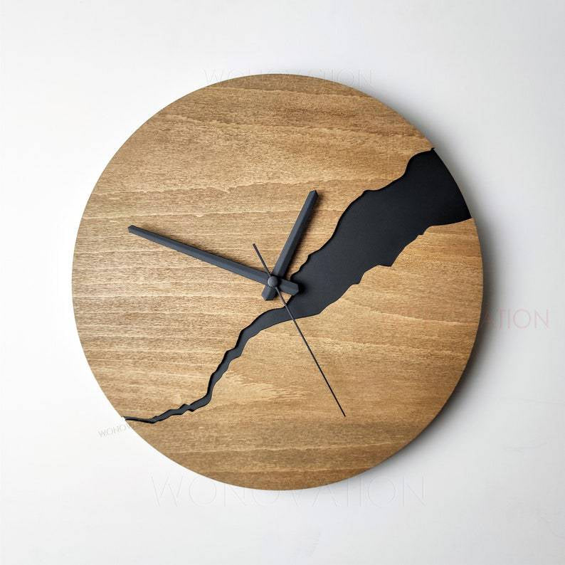 Modern Wooden Wall Clock Decorative Minimalist Timepiece