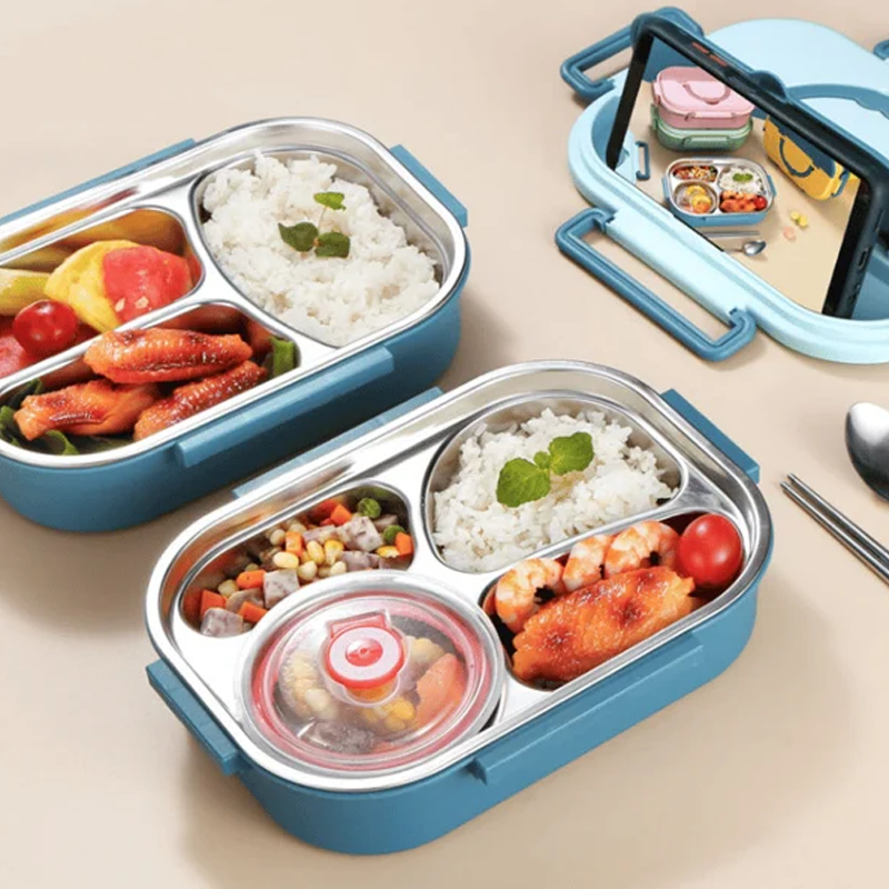 Stainless Steel Insulated Lunch Box with Compartments