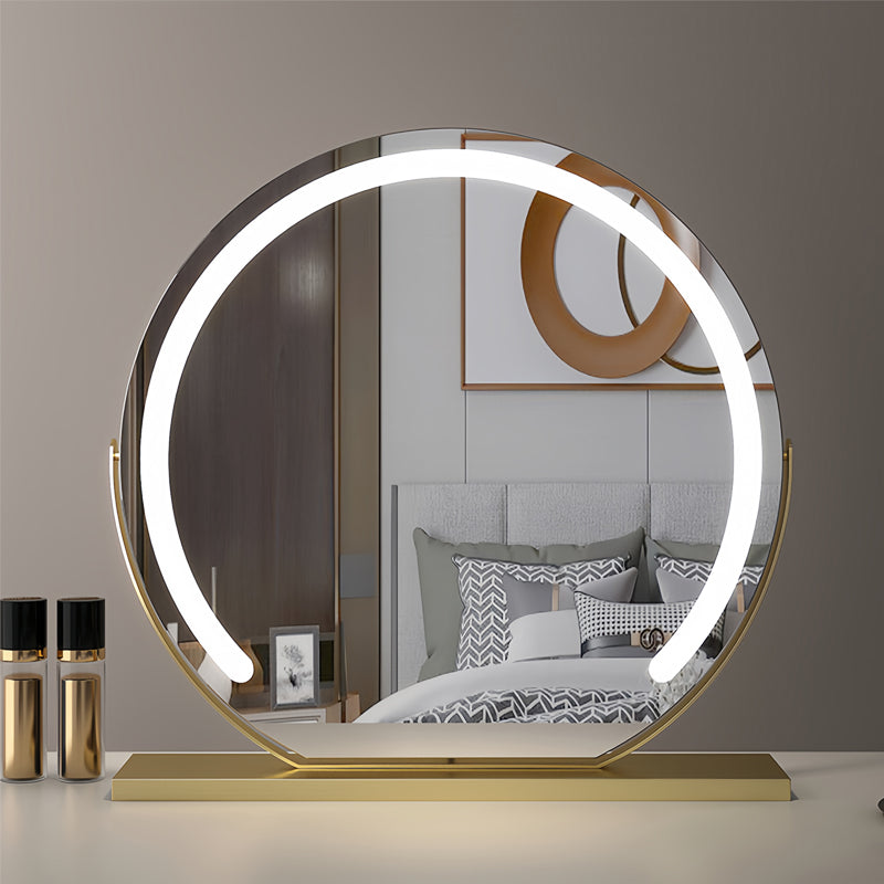 LumiReflect Pro – LED Desktop Vanity Mirror with Smart Touch Control & 360° Rotation