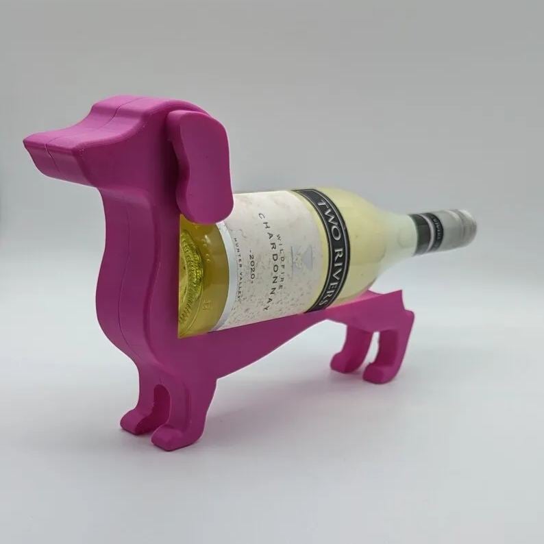Dachshund Wine Bottle Holder Decorative Table Display Stand