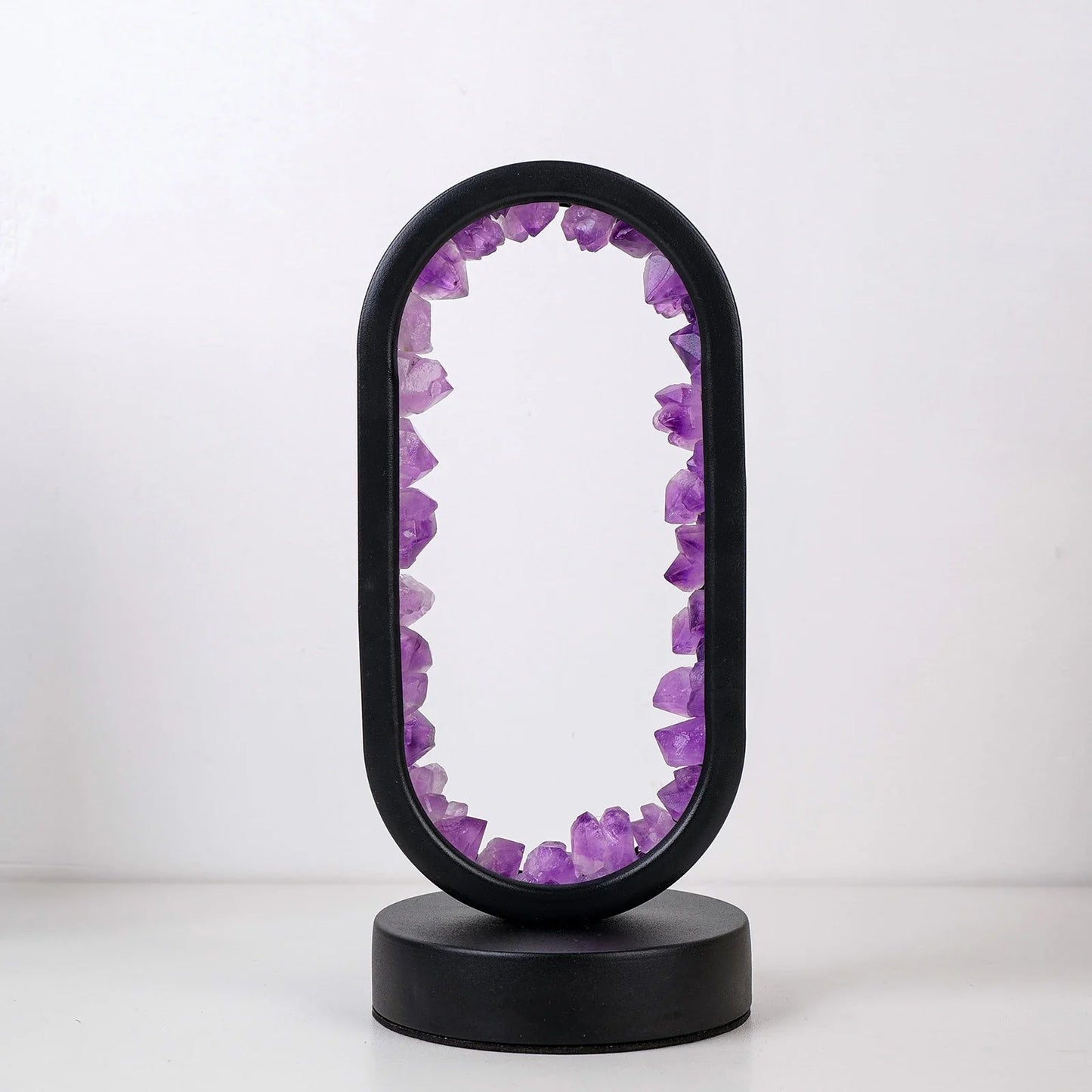 Natural Amethyst Crystal Ambient Table Lamp