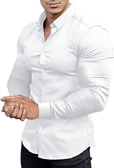 David Slim-Fit Wrinkle-Free Stretch Shirt for Men