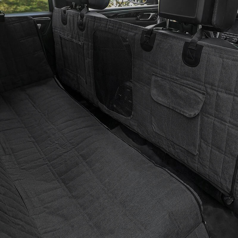 PawGuard Pro – Waterproof Dog Car Seat Cover with Mesh Window & Side Flaps