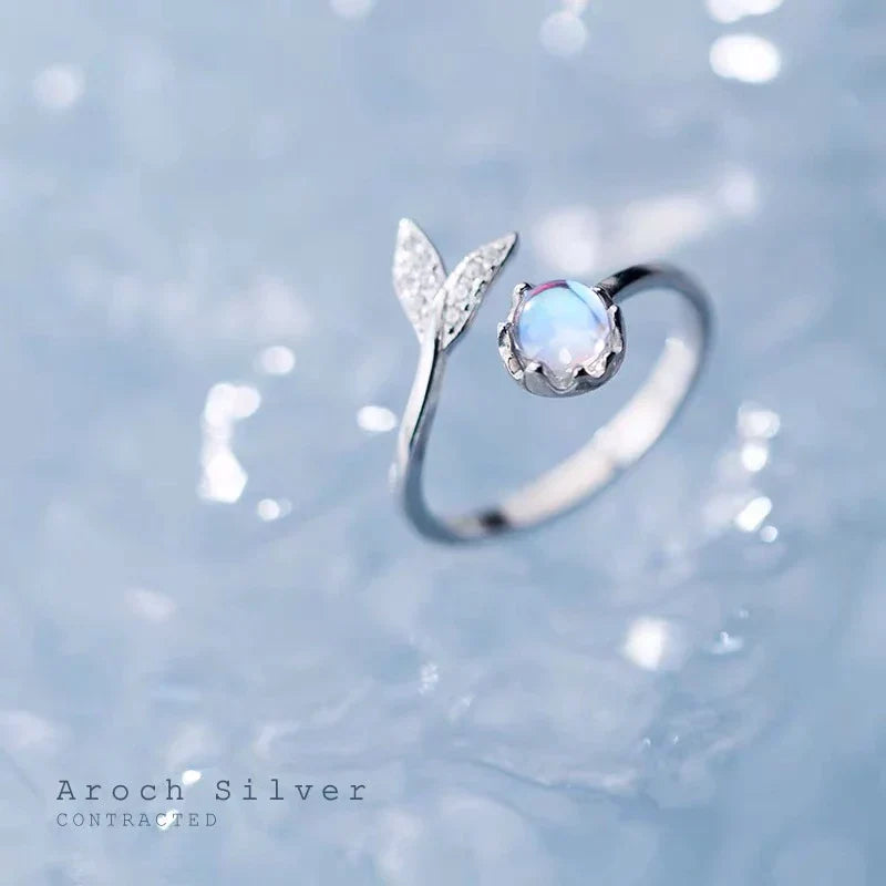 Adjustable Moonstone Ring – 925 Sterling Silver Gemstone Ring