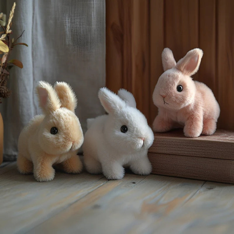 SnuggleHops Realistic Bunny Plush Toy