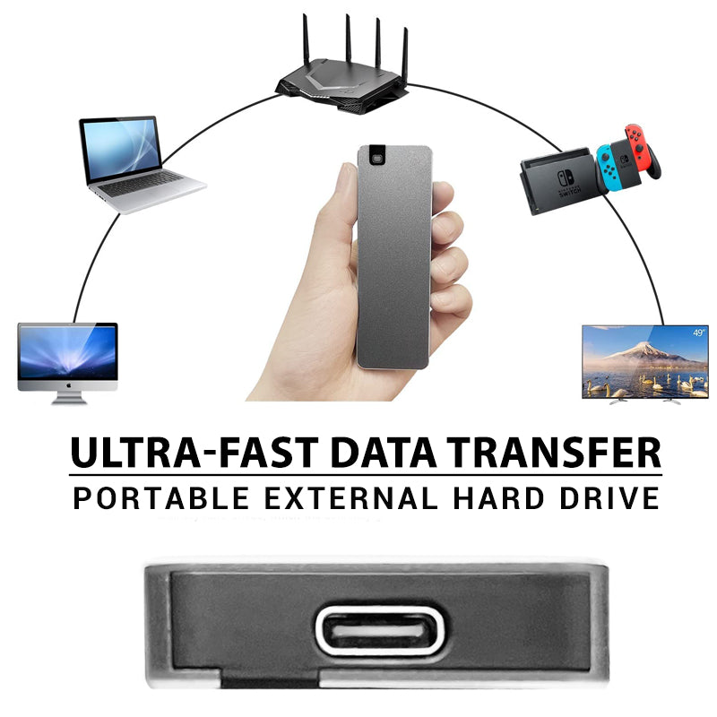 Portable External SSD USB 3.2 High-Speed Storage Drive
