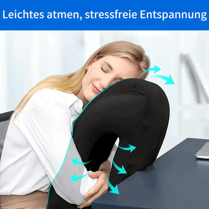 Inflatable Travel Neck Pillow Ergonomic Support Cushion