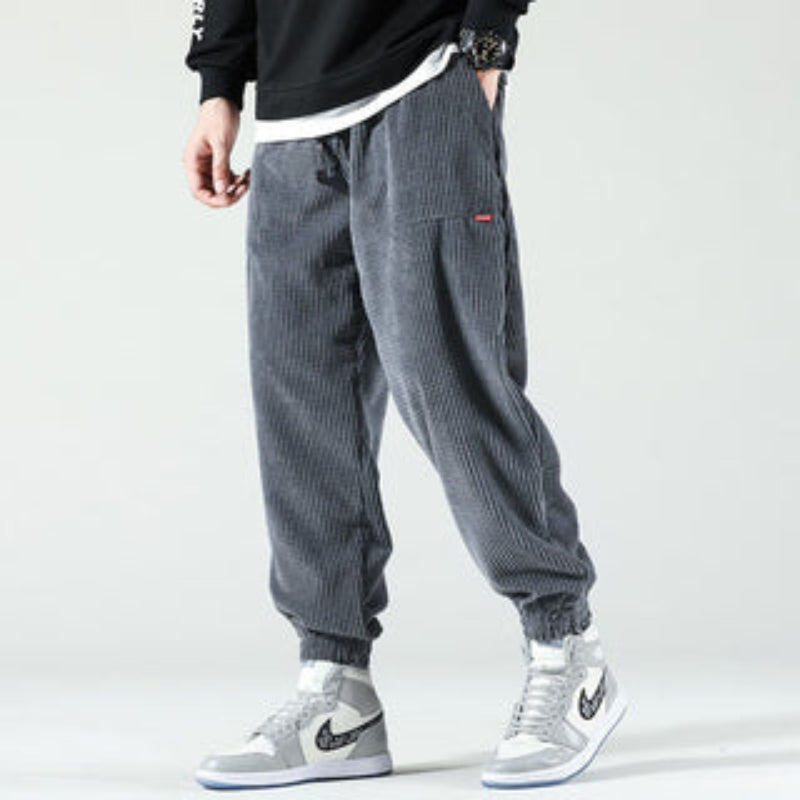 Men’s Relaxed Fit Drawstring Pants with Side Pockets
