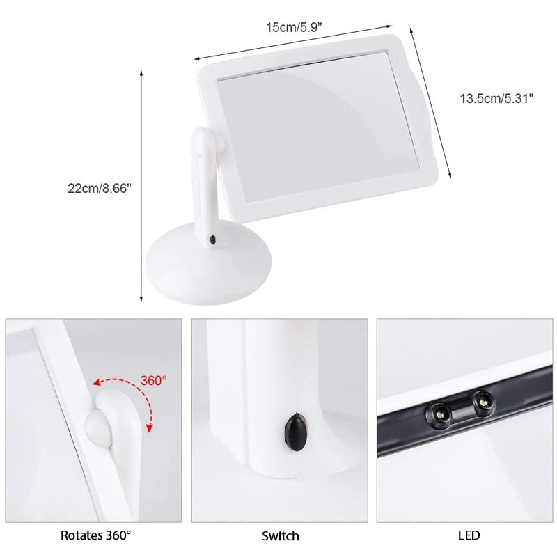 LED Desktop Magnifier Stand 3X Hands-Free Magnifying Glass