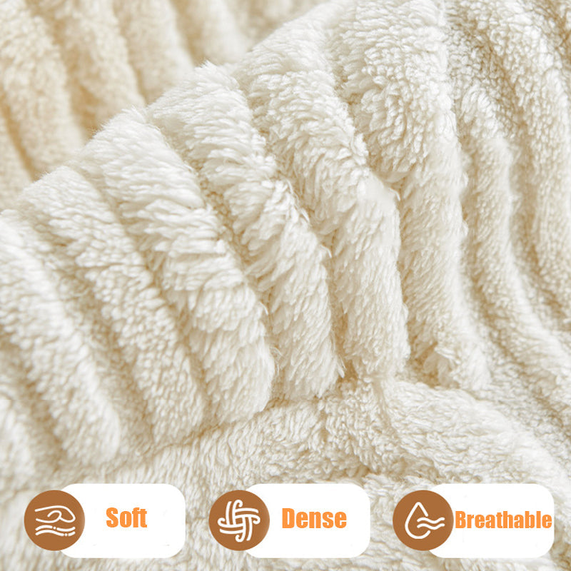 BohoWave Luxe – Non-Slip Plush Sofa Cover with Wave Texture (Pet-Friendly & Washable)