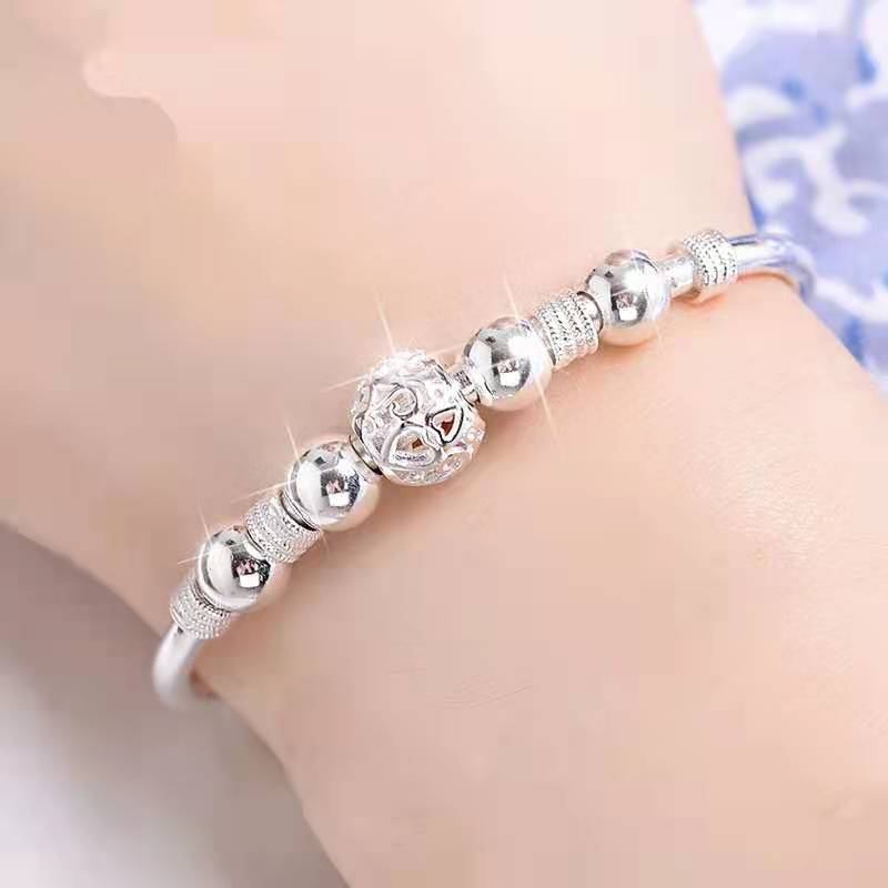 LunaLuck™ Silver Lucky Beads Bracelet