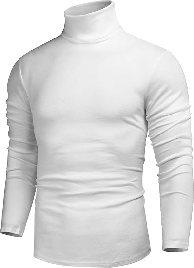 Men’s Slim Fit Turtleneck Knit Sweater – Lightweight Long Sleeve Pullover