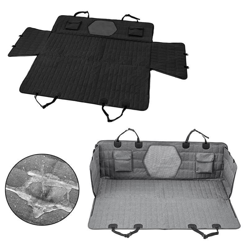 PawGuard Pro – Waterproof Dog Car Seat Cover with Mesh Window & Side Flaps