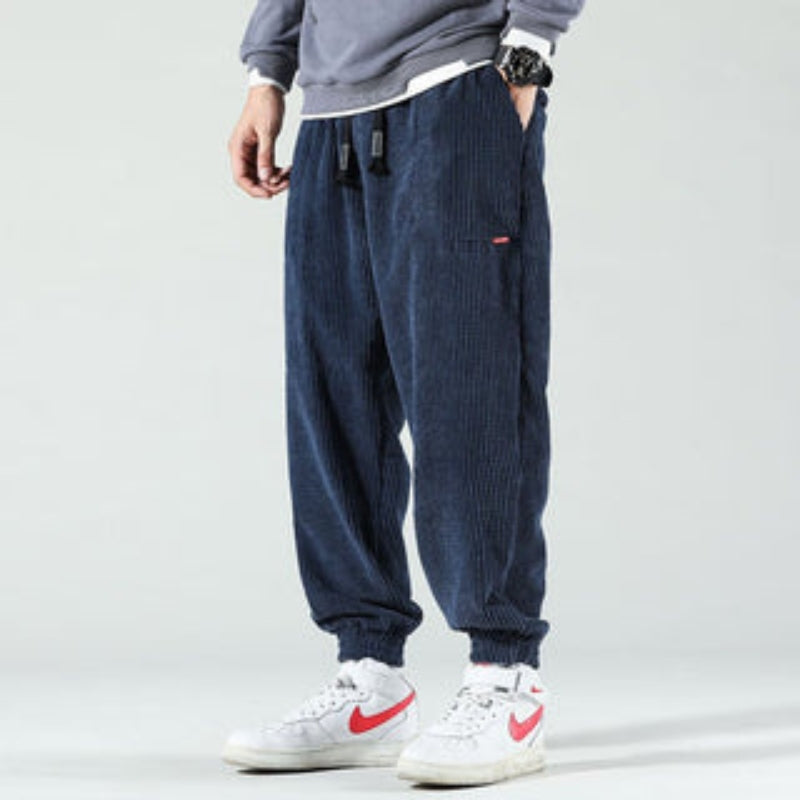 Men’s Relaxed Fit Drawstring Pants with Side Pockets