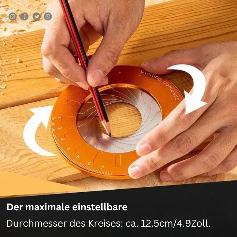 PrecisionArc Adjustable Circle Drawing Tool