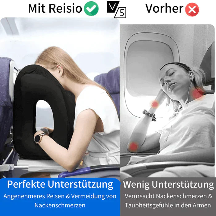 Inflatable Travel Neck Pillow Ergonomic Support Cushion