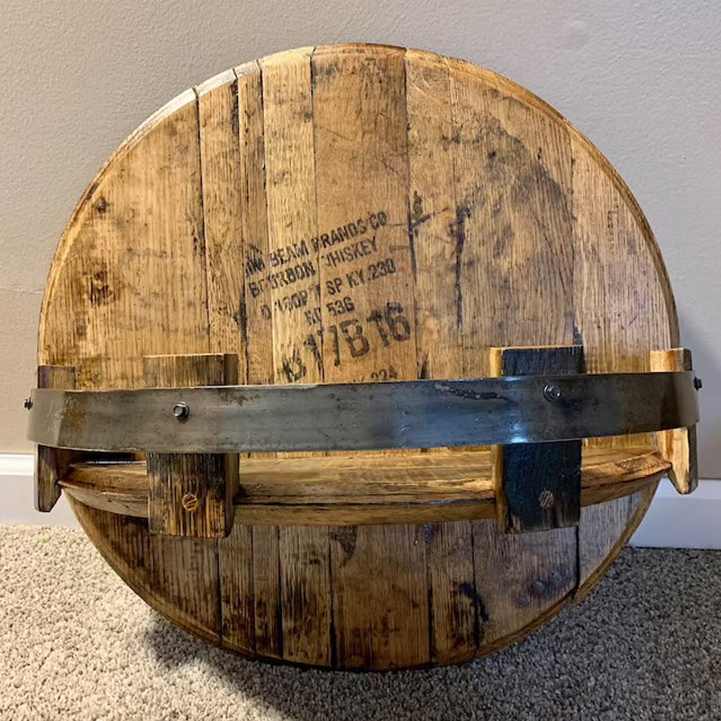 Rustic Barrel Style Wall Wine & Whiskey Bottle Rack