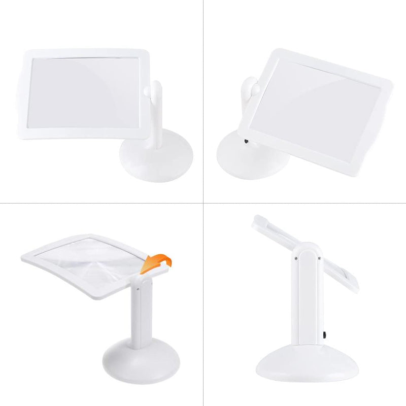 LED Desktop Magnifier Stand 3X Hands-Free Magnifying Glass