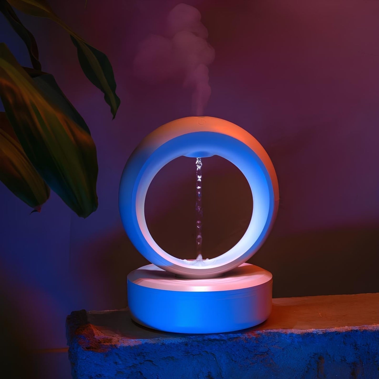 Anti-Gravity Water Droplet Humidifier with LED Ambient Light
