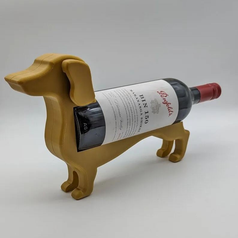 Dachshund Wine Bottle Holder Decorative Table Display Stand