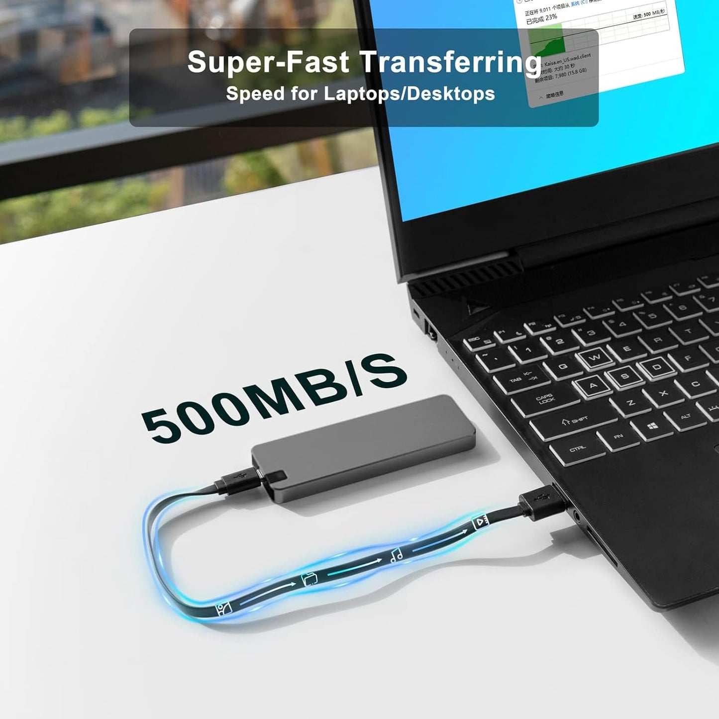 Portable External SSD USB 3.2 High-Speed Storage Drive