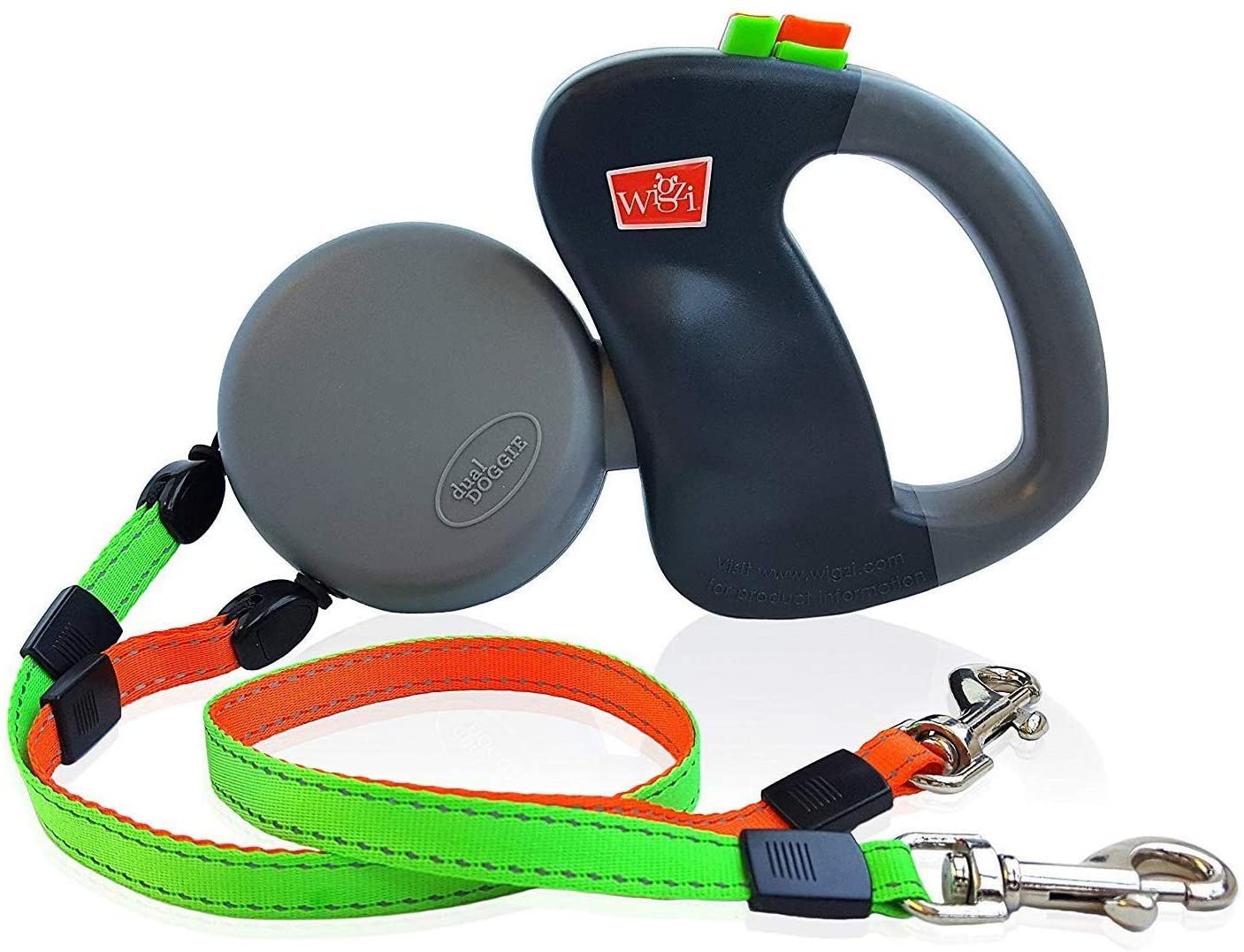 Dual Retractable Dog Leash 360° Tangle-Free Lead for Two Dogs