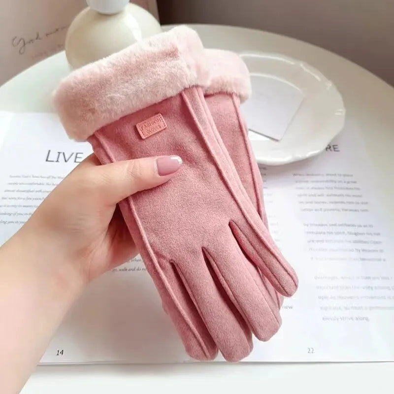 Women’s Winter Touchscreen Gloves – Soft Suede Style Warm Gloves