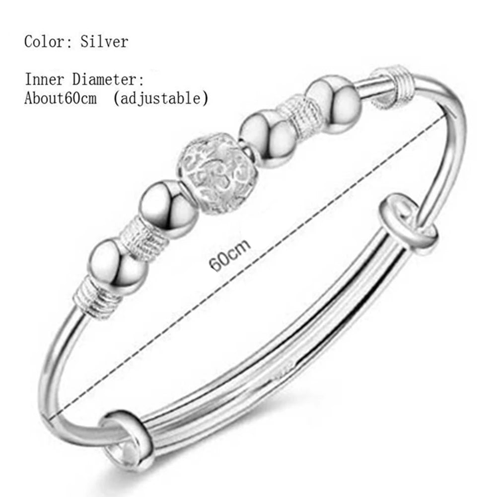 LunaLuck™ Silver Lucky Beads Bracelet