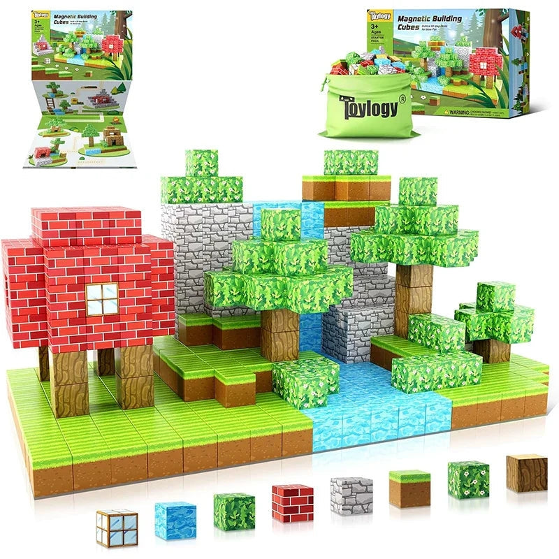 Colorful Magnetic Building Blocks Set for Kids