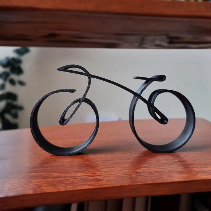 Minimalist Metal Bicycle Sculpture Decor