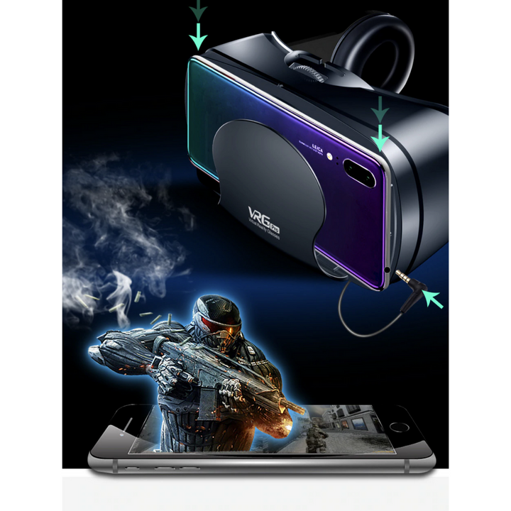 Smart VR Headset With Integrated Headphones