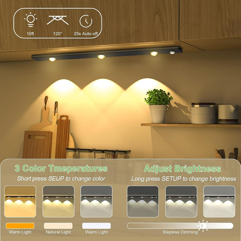 GlowMotion Pro – Magnetic LED Motion Sensor Under Cabinet Light