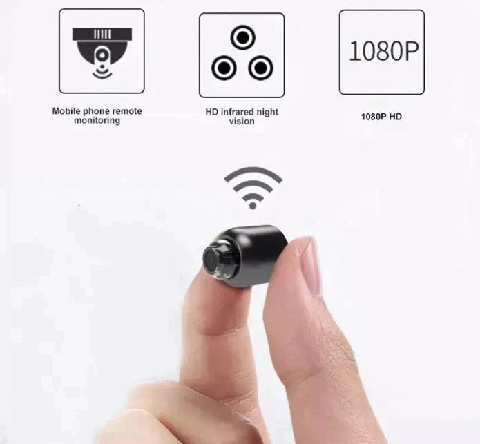 Mini WiFi Indoor Security Camera Set – 1080P Wireless Night Vision Monitoring (2 Pack)