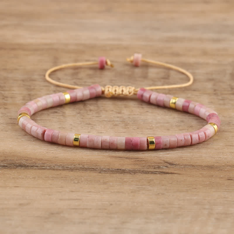 Braided Natural Stone Bracelet Adjustable