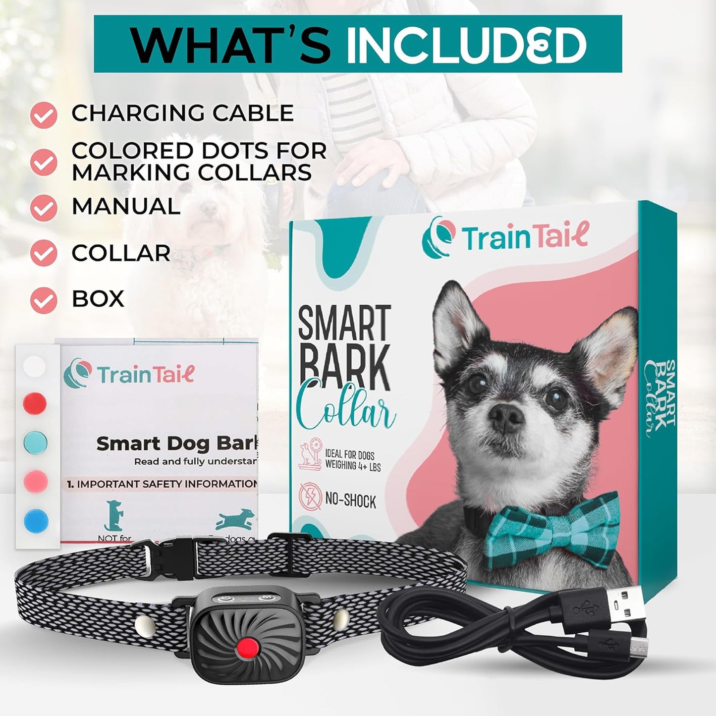 Adjustable Anti Bark Training Collar for Small Dogs