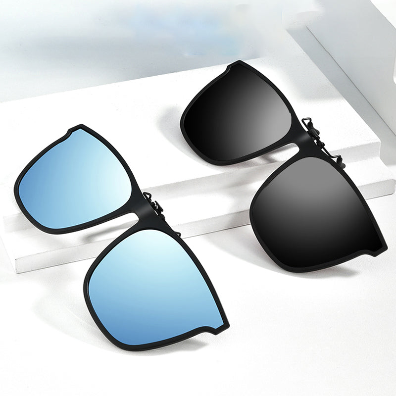 Polarized Clip-On Sunglasses for Prescription Glasses – Flip-Up UV Protection Lens