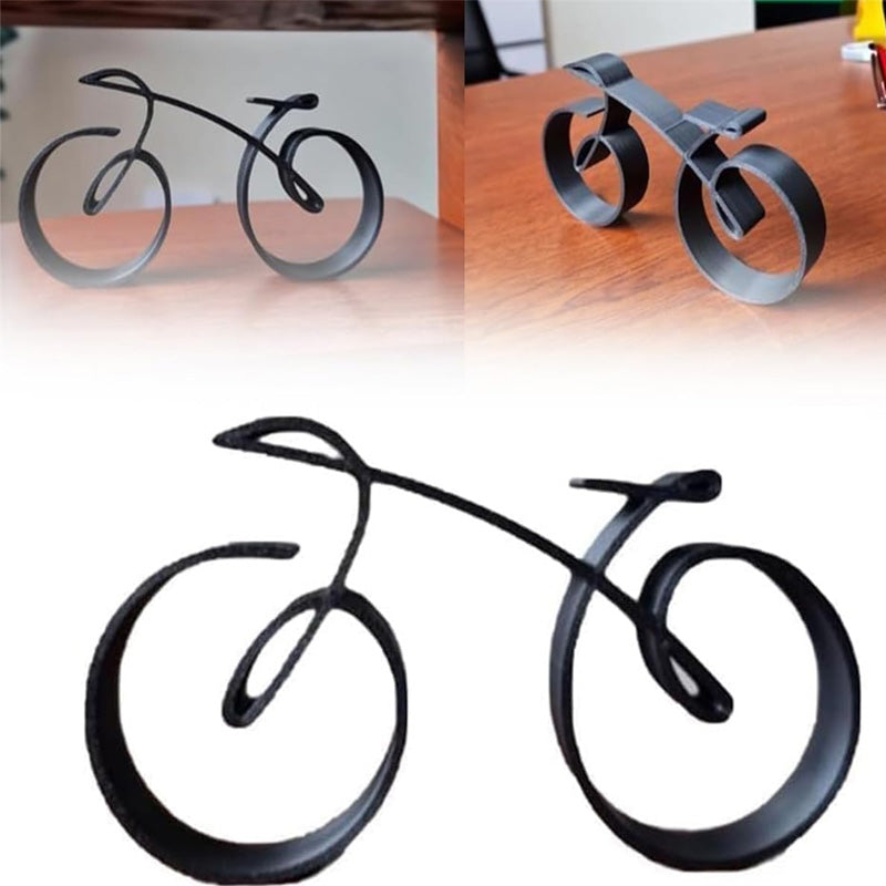 Minimalist Metal Bicycle Sculpture Decor