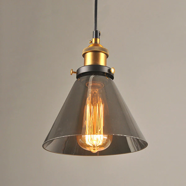 Crystal Glass Pendant Ceiling Light Cylindrical Hanging Lamp