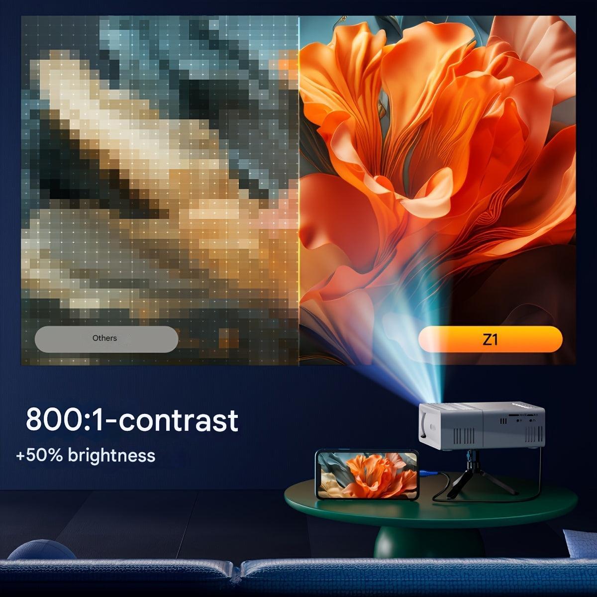 LumoBeam Mini Projector – 3000 Lumen Portable HD Beamer