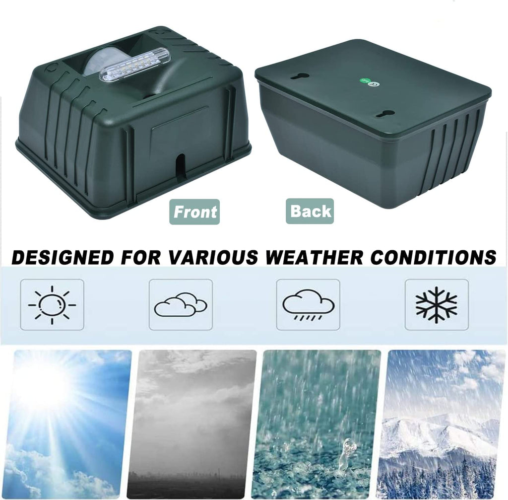 Woodpecker Ultrasonic Repeller – Solar Powered Bird Control with Flashing Light