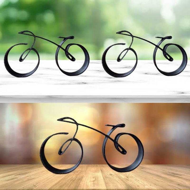 Minimalist Metal Bicycle Sculpture Decor