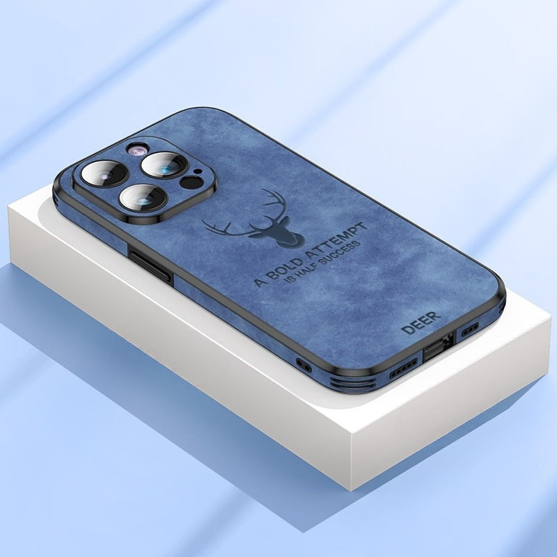 Premium suède beschermhoes voor iPhone