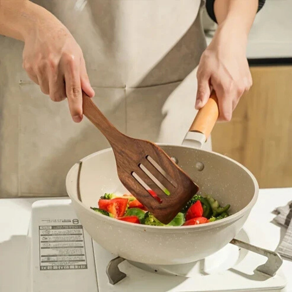 TeakMaster Wooden Kitchen Utensil Set – 7-Piece Luxury Teak