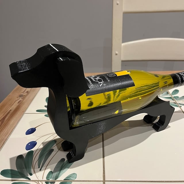 Dachshund Wine Bottle Holder Decorative Table Display Stand