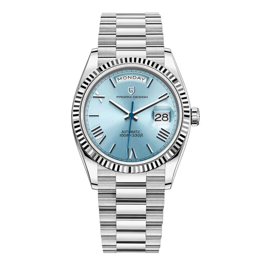 Men’s Luxury Automatic Watch – Stainless Steel with Calendar Function