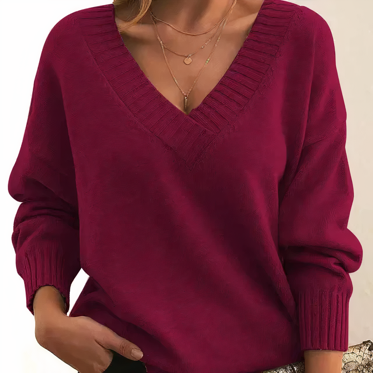 Isabella | Luxury Cashmere V-Neck Sweater for Women