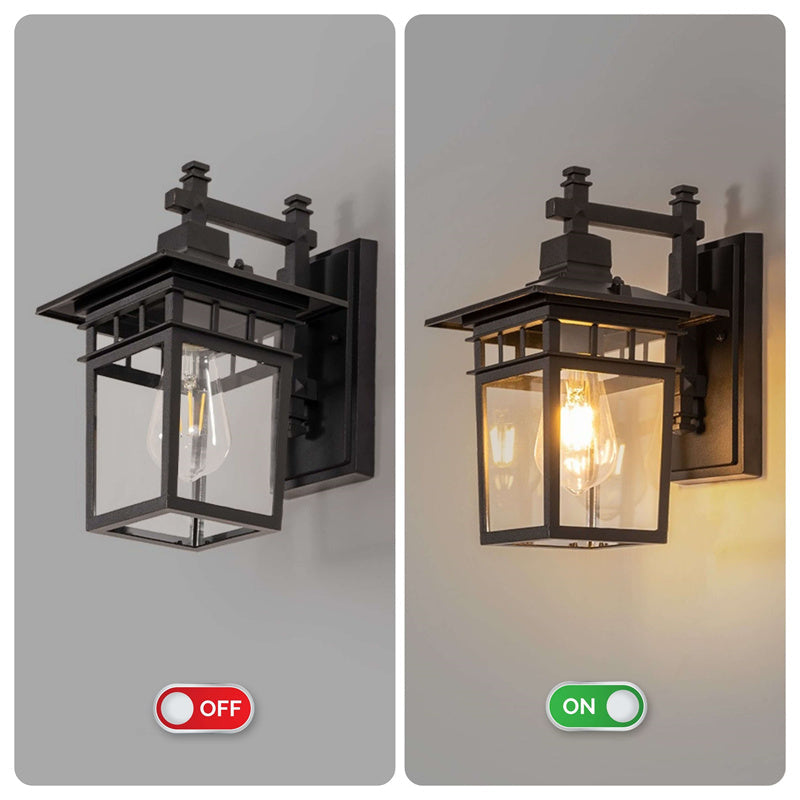 NoirPath Outdoor Wall Lantern – Waterproof Aluminum Exterior Sconce